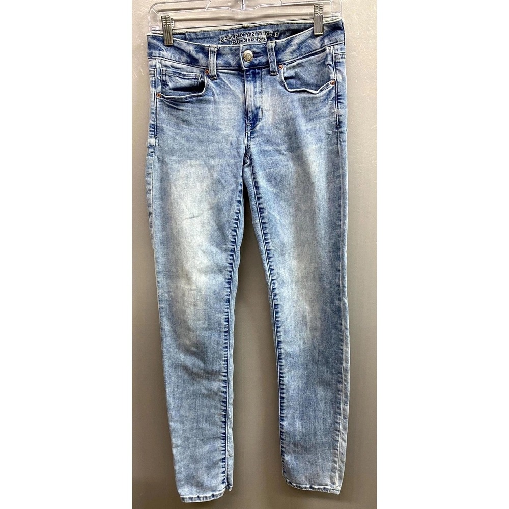 American Eagle Outfitters Super Stretch Jeans Womens 2 Blue Denim Cotton Skinny